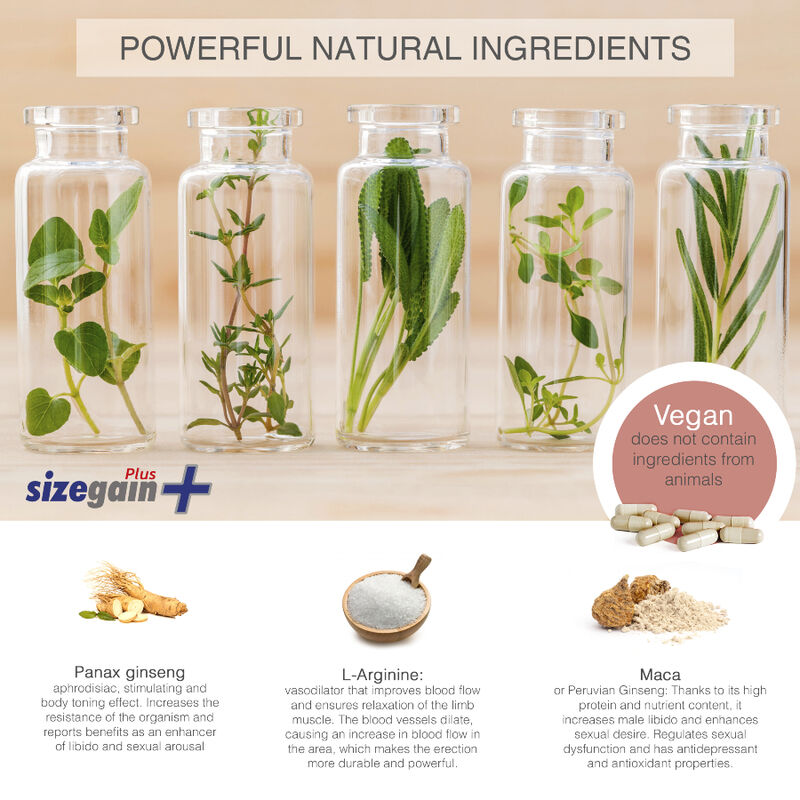 500 КОЗМЕТИКА - ХАПЧЕТА SIZEGAIN PLUS ЗА УГОЛЕМЯВАНЕ НА ПЕНИСА