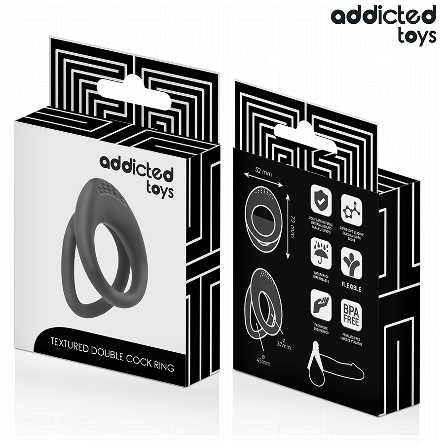 ADDICTED TOYS - DOUBLE TEXTURED PENIS RING - My naughty haven #