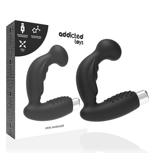 ADDICTED TOYS - PROSTATIC VIBRATOR RECHARGEABLE MODEL 3 - BLACK - My naughty haven #
