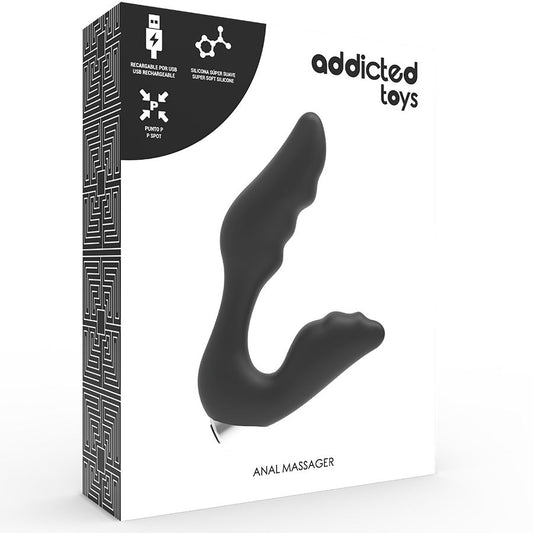 ADDICTED TOYS - PROSTATIC VIBRATOR RECHARGEABLE MODEL 6 - BLACK - My naughty haven #