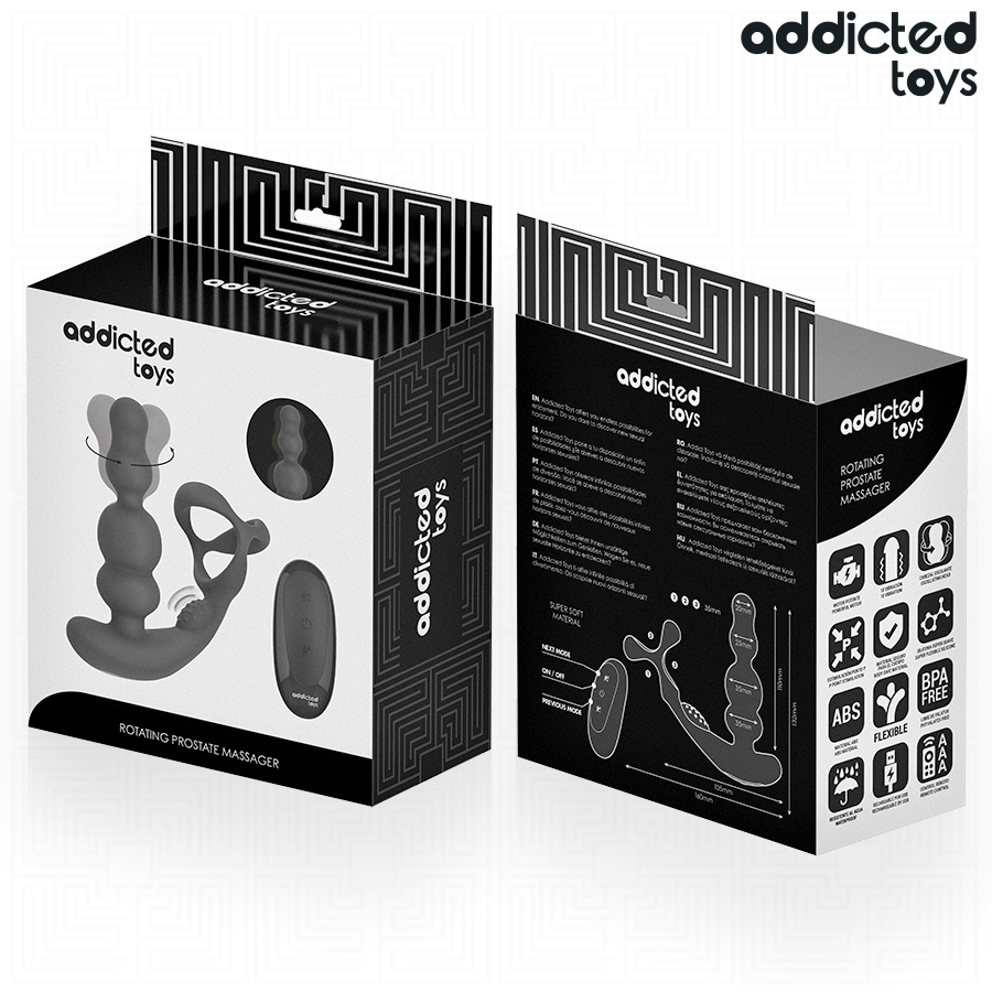 ADDICTED TOYS - ROTATING PROSTATE MASSAGER REMOTE CONTROL - My naughty haven #
