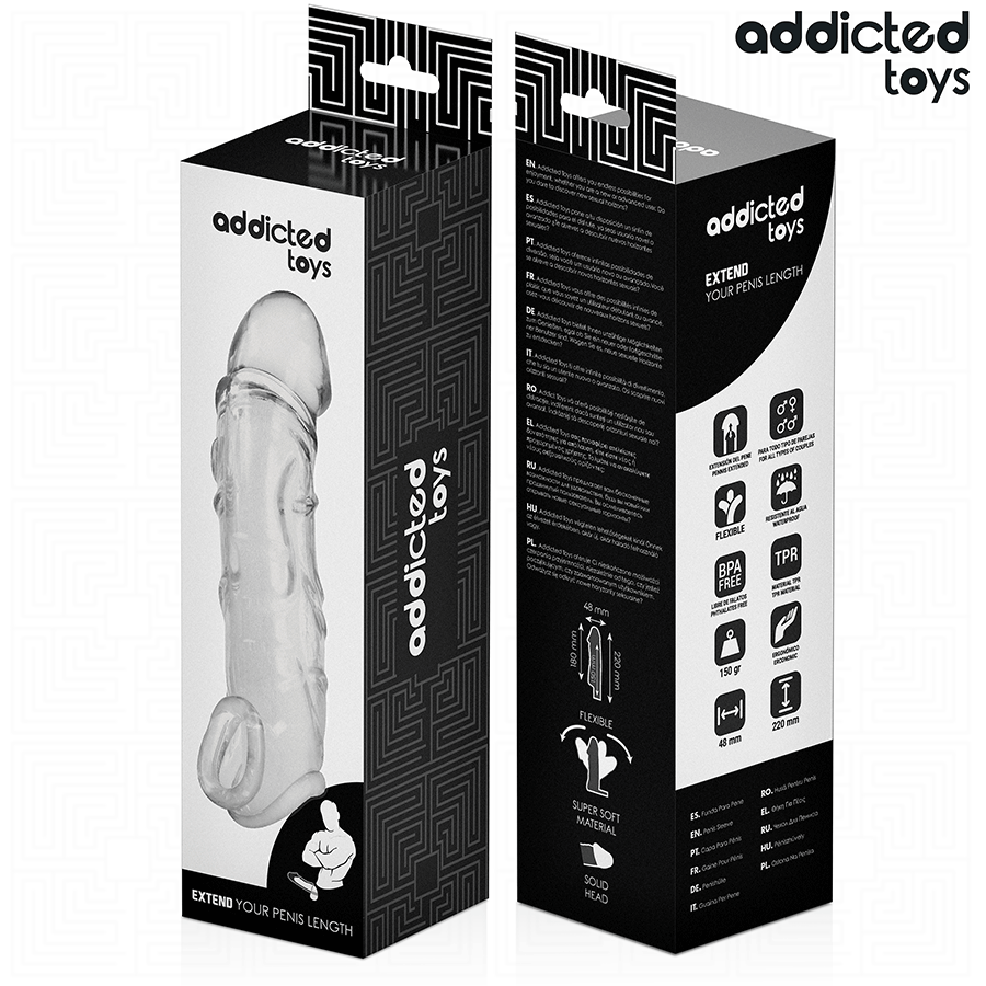 ADDICTED TOYS - TRANSPARENT PENIS EXTENSON 27 CM - My naughty haven #