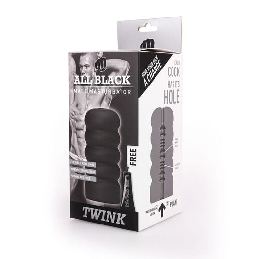 ALL BLACK - MASTURBATOR TWINK - My naughty haven #
