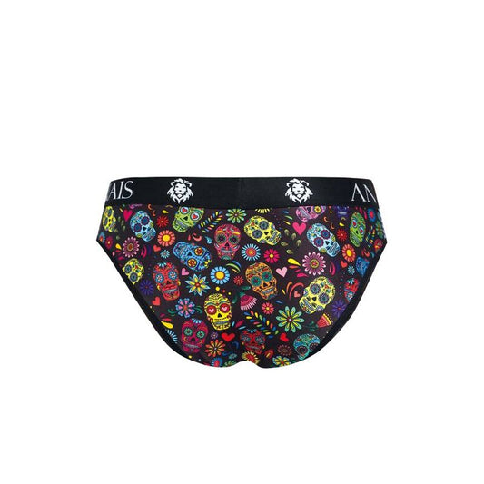 ANAIS MEN - MEXICO SLIP - Sexy Skull & Floral Print Men's Briefs S - My naughty haven #