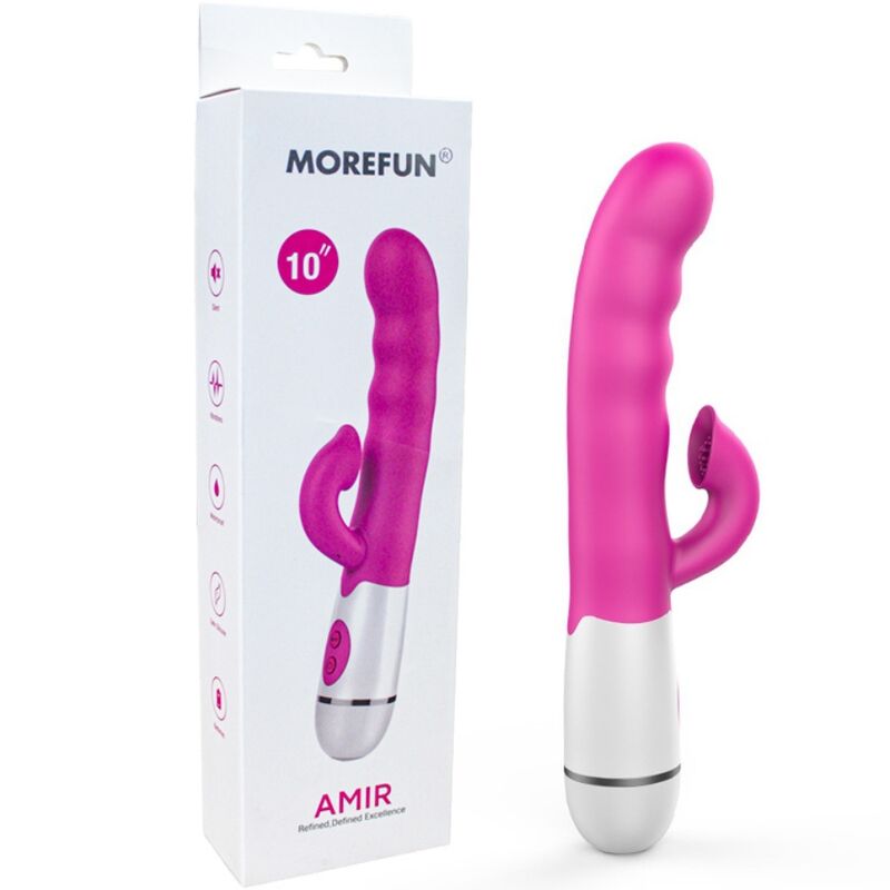 ARMONY - AMIR VIBRATOR MULTIFUNCTION WITH STIMULATING TONGUE 16 SPEEDS PINK - My naughty haven #