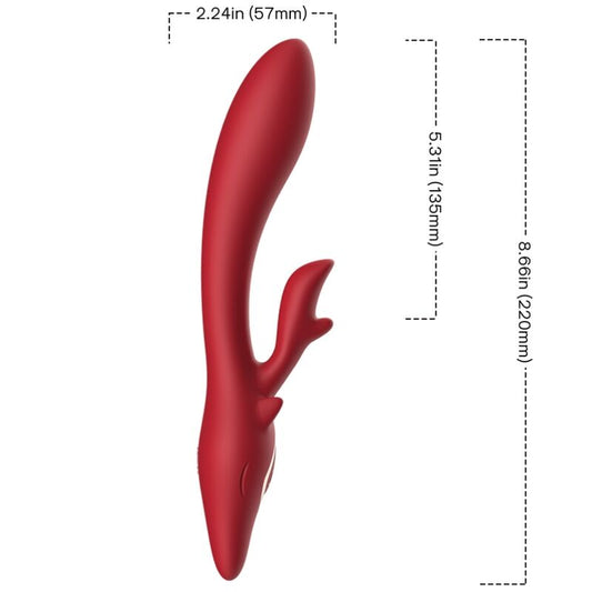 ARMONY - ELK VIBRATOR RABBIT CURVED RED - My naughty haven #