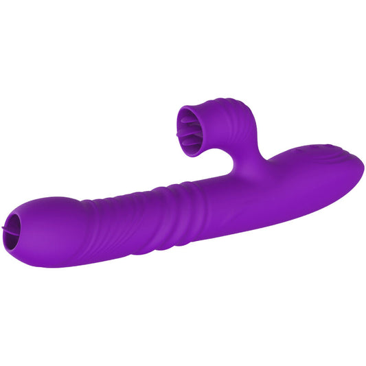 ARMONY - FULLY G SPOT RABBIT VIBRATOR WITH STIMULATING TONGUE VIOLET HEAT EFFECT - My naughty haven #