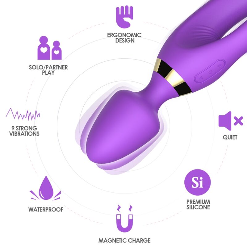 ARMONY - MASSAGER & VIBRATOR RABBIT PURPLE - My naughty haven #