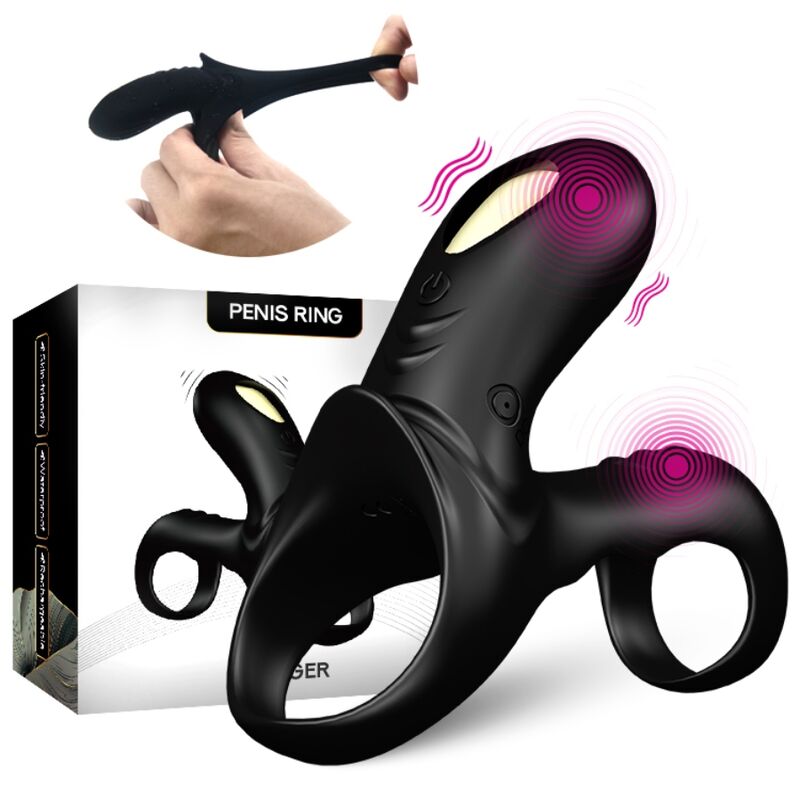 ARMONY - RANGER DOUBLE VIBRATOR RING FOR COUPLES BLACK - My naughty haven #