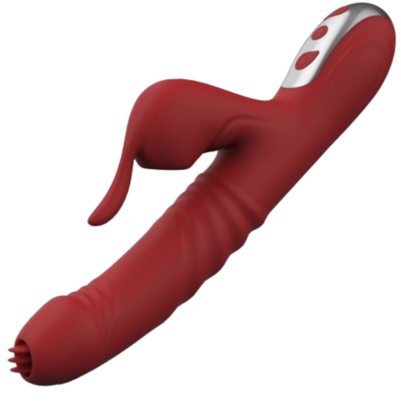 ARMONY - SUCK VIBRATOR & SUCKER WITH STIMULATING TONGUE BURGUNDY - My naughty haven #