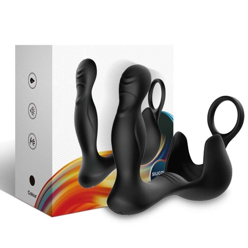 ARMONY - SURROUND VIBRATOR ANAL & STIMULATOR TESTICULOS & RING REMOTE CONTROL BLACK - My naughty haven #