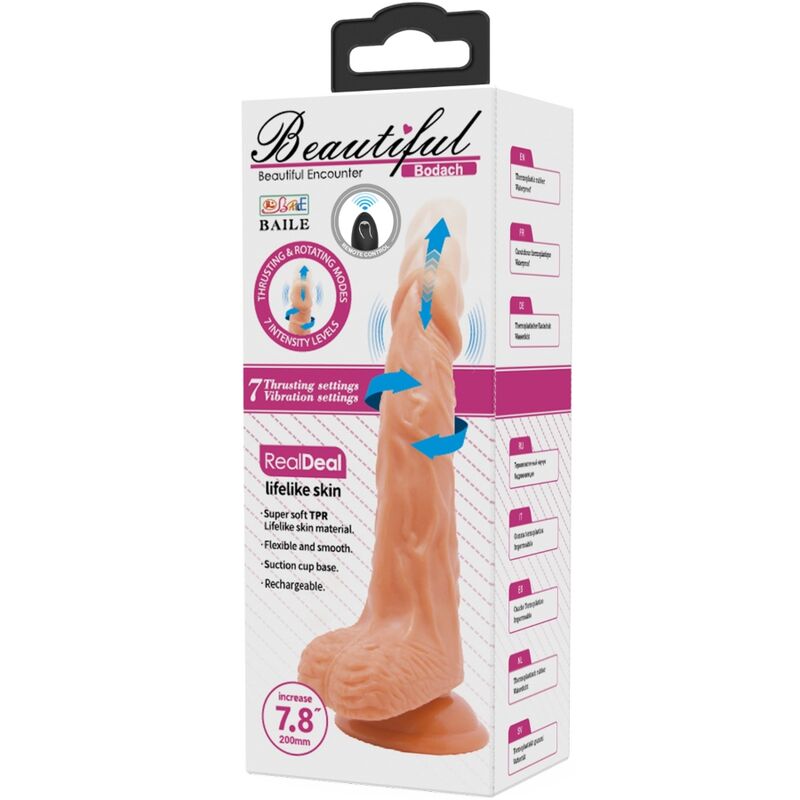 BAILE - BODACH REALISTIC VIBRATOR WITH REMOTE CONTROL SUCTION CUP - My naughty haven #
