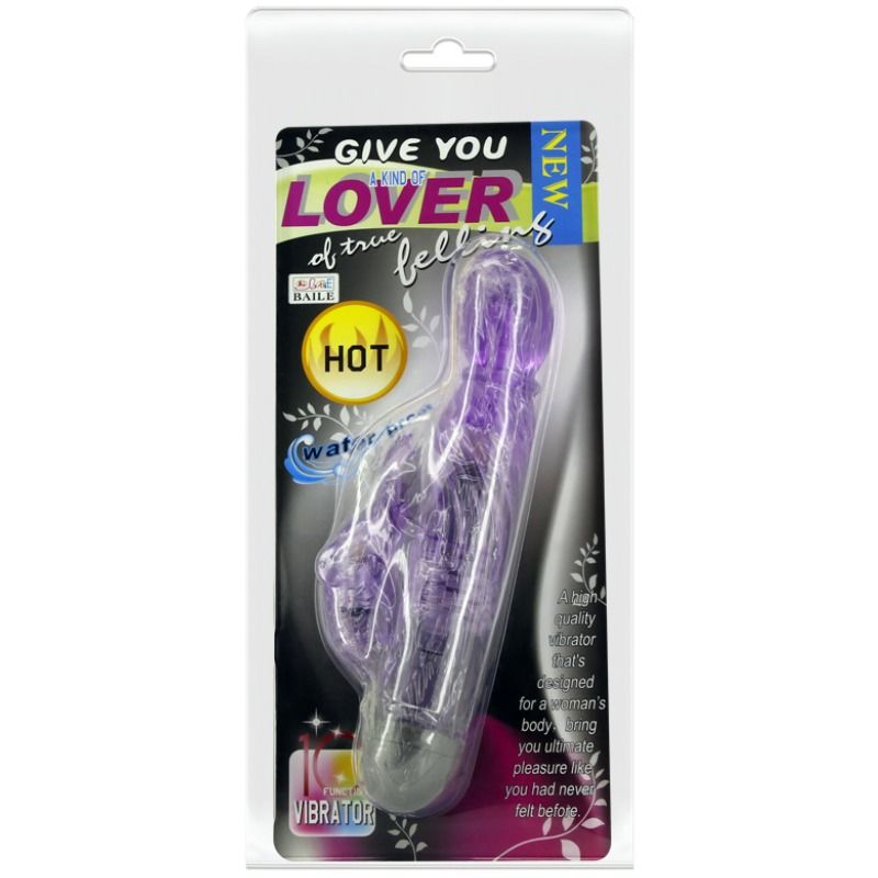 BAILE - GIVE YOU A KIND OF LOVER VIBRATOR WITH LILAC RABBIT 10 MODES - My naughty haven #