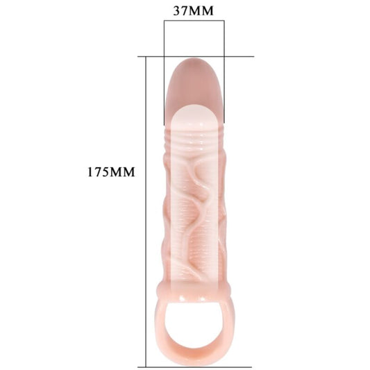 BAILE - PENIS EXTENDER SHEATH WITH STRAP FOR TESTICLES 13.5 CM - My naughty haven #
