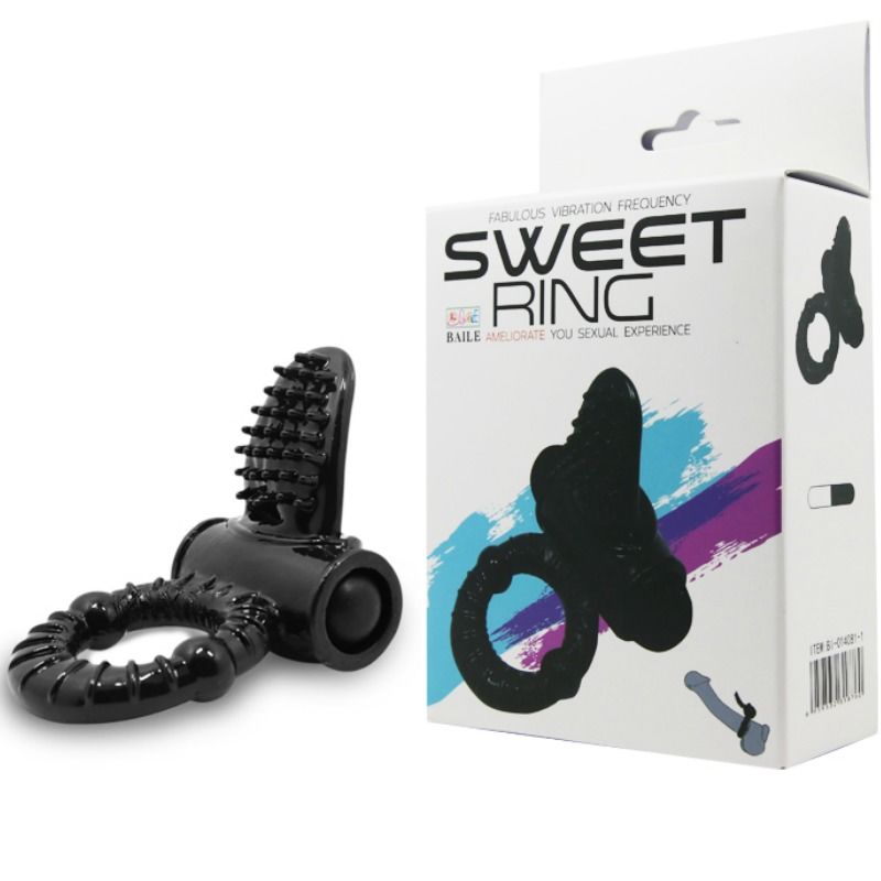 BAILE - SWEET RING VIBRATING RING WITH TEXTURED RABBIT - My naughty haven #