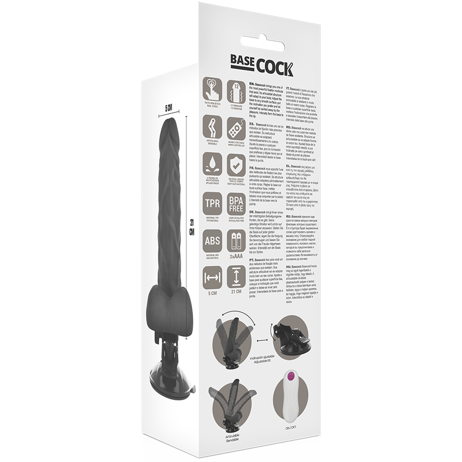 BASECOCK - REALISTIC BENDABLE REMOTE CONTROL FLESH 21 CM -O- 5 CM - My naughty haven #