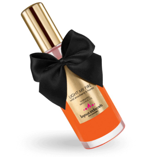 BIJOUX - МАСАЖНО МАСЛО С ТОПЛИНЕН ЕФЕКТ И АРОМАТ НА ЯГОДА