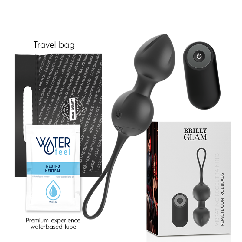 BRILLY GLAM - VIBRATING KEGEL BEADS REMOTE CONTROL - My naughty haven #
