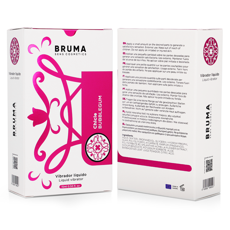 BRUMA - LIQUID VIBRATOR ULTRA SLIDING BUBBLEGUM 15 ML - My naughty haven #