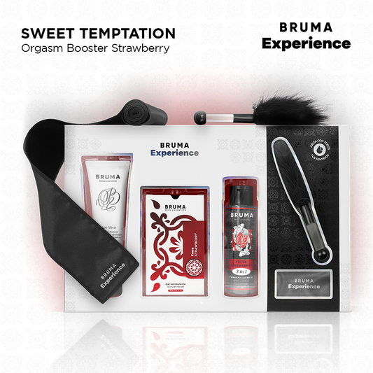 BRUMA XPERIENCE - SWEET STRAWBERRY TEMPTATION KIT WITH ORGASM ENHANCER - My naughty haven #