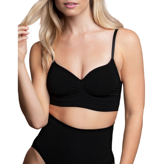 BYE-BRA - MEDIUM CONTROL BRA SEAMLESS BLACK SIZE XL - My naughty haven #