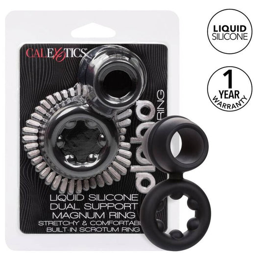 CALEXOTICS - ALPHA DUAL MAGNUM RING BLACK - My naughty haven #