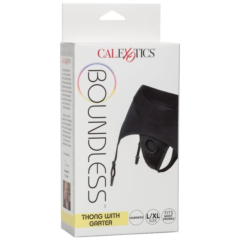 CALEXOTICS - BOUNDLESS THONG WITH GARTER L/XL - My naughty haven #