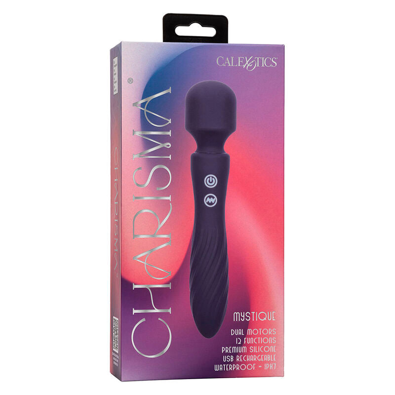 CALEXOTICS - CHARISMA MYSTIQUE MASSAGER DUAL MOTORS 12 FUNCTIONS 20,5 CM X 4.5 CM PURPLE - My naughty haven #