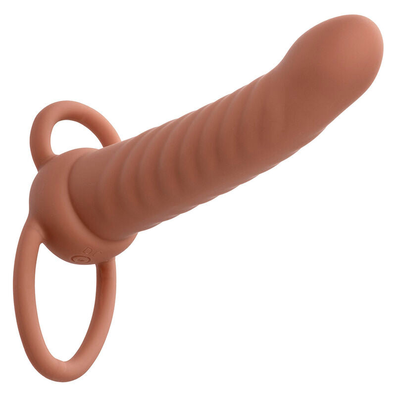 CALEXOTICS - MAXX RIBBED DUAL PENETRATOR 10 VIBRATIONS BROWN - My naughty haven #