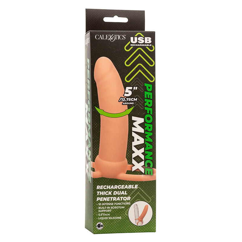 CALEXOTICS - MAXX THICK DUAL PENETRATOR 10 VIBRATIONS FLESH - My naughty haven #