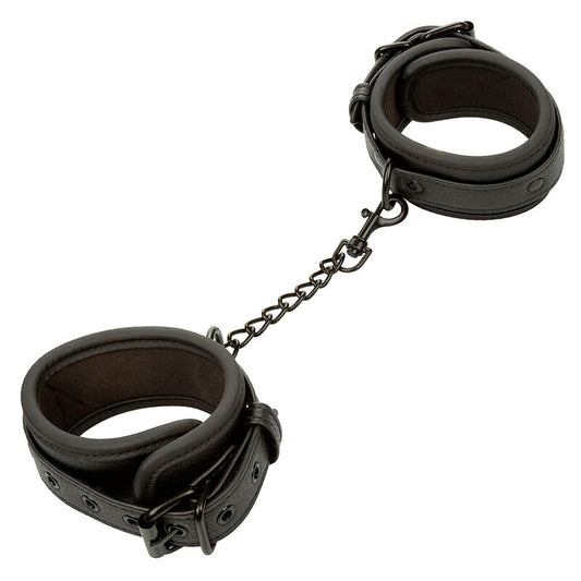 CALEXOTICS - NOCTURNAL ANKLE CUFFS LEATHER ADJUSTABLE BLACK - My naughty haven #