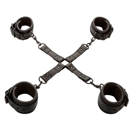 CALEXOTICS - NOCTURNAL HOG TIE CONNECTOR CUERO AJUSTABLE BLACK - My naughty haven #