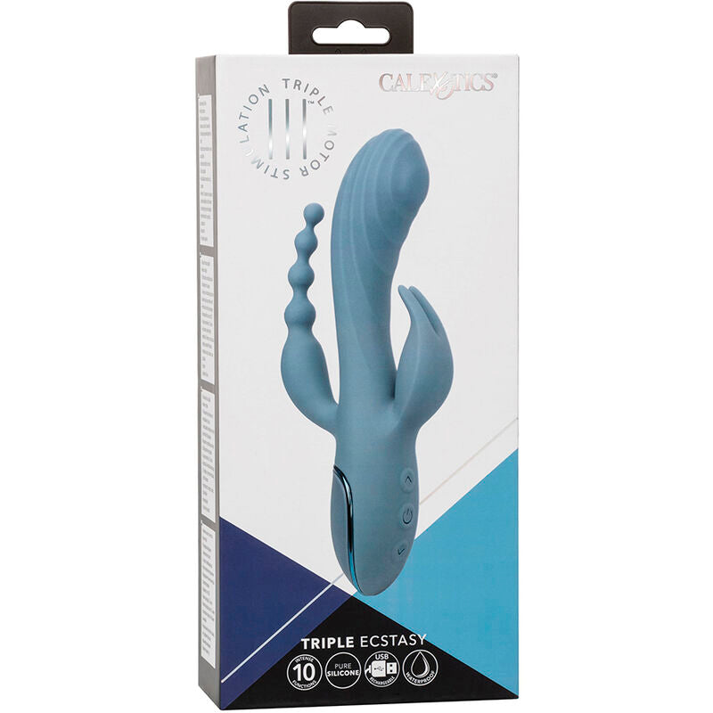 CALEXOTICS - VIBRATOR TRIPLE ECSTASY GREY - My naughty haven #