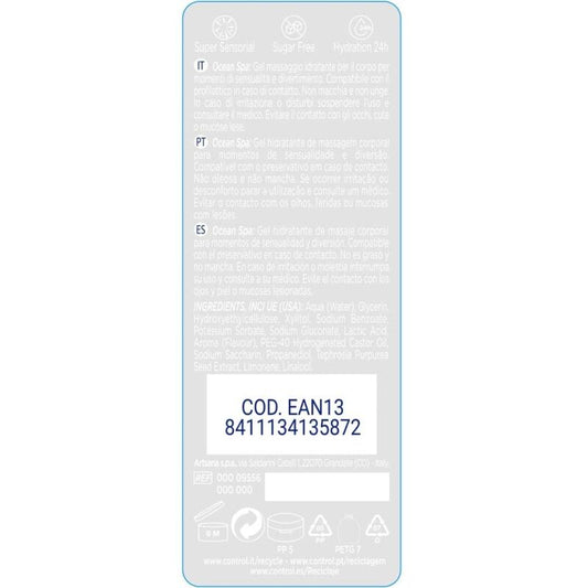 CONTROL - 2 EN 1 MASSAGE & PLEASURE MEDITERRANEAN SEA 200 ML - My naughty haven #