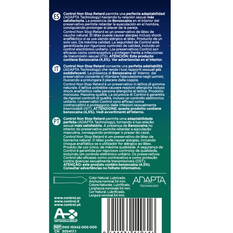 CONTROL - NON STOP RETARD CONDOMS 12 UNITS - My naughty haven #