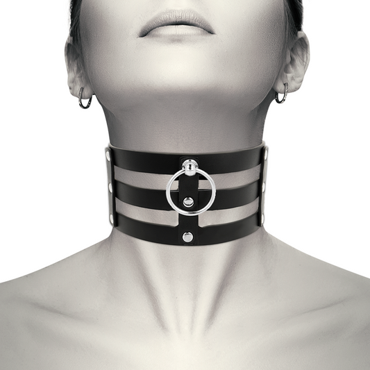 COQUETTE CHIC DESIRE - FETISH STYLE VEGAN LEATHER CHOKER - My naughty haven #