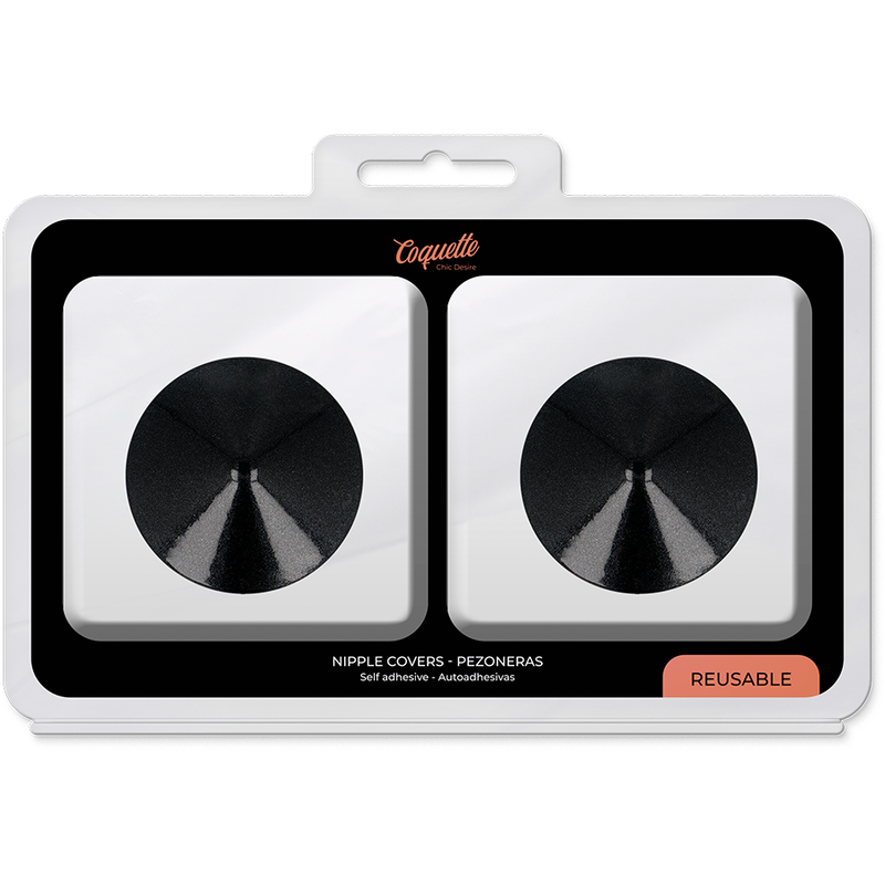 COQUETTE CHIC DESIRE - NIPPLE COVERS BLACK CIRCLES - My naughty haven #