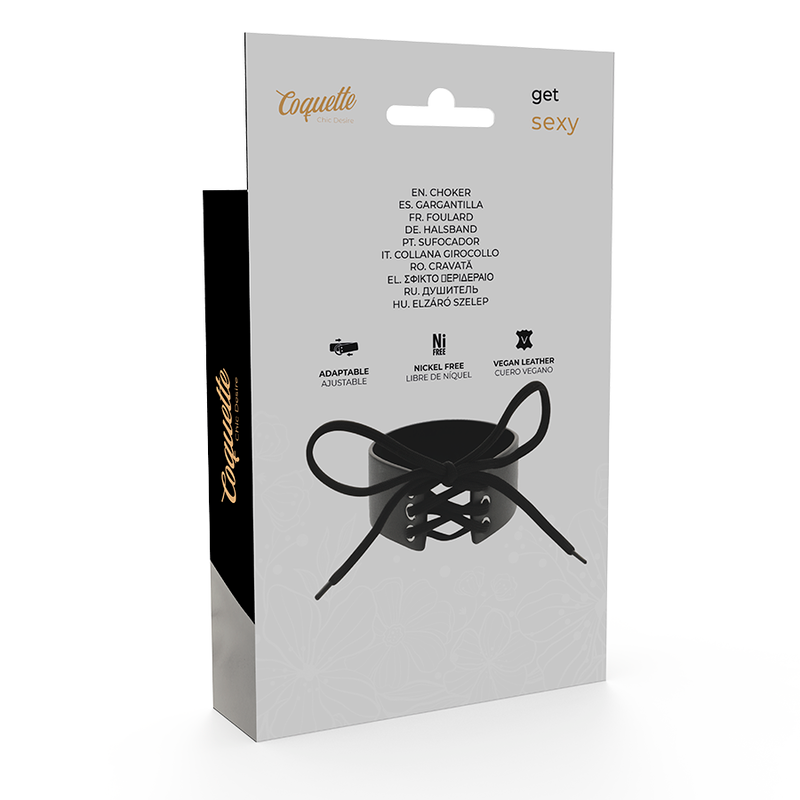 COQUETTE CHIC DESIRE - VEGAN LEATHER CHOKER - My naughty haven #