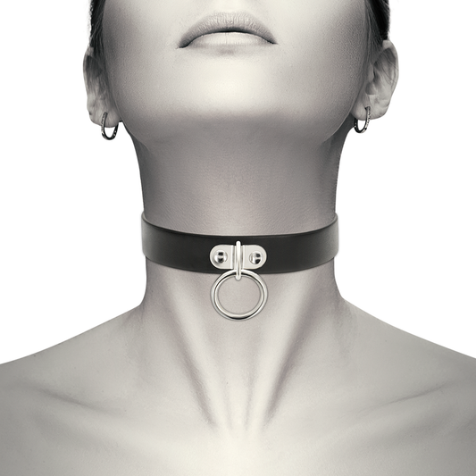 COQUETTE CHIC DESIRE - VEGAN LEATHER NECKLACE WOMAN FETISH ACCESSORY - My naughty haven #