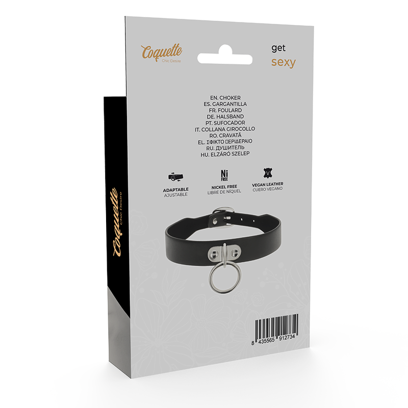 COQUETTE CHIC DESIRE - VEGAN LEATHER NECKLACE WOMAN FETISH ACCESSORY - My naughty haven #