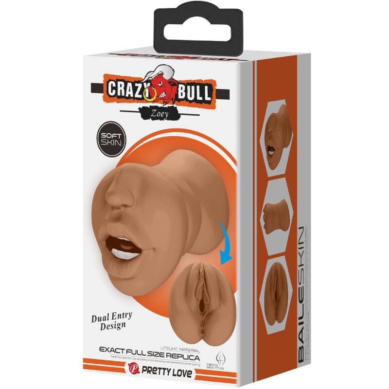 CRAZY BULL - ZOEY DOUBLE MASTURBATOR MOUTH & VAGINA FLESH - My naughty haven #