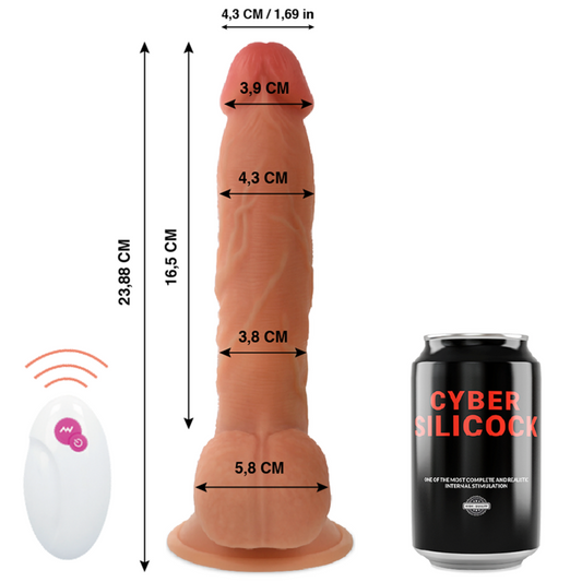 CYBER SILICOCK - REMOTE CONTROL REALISTIC MASTER BEN 23.88 CM -O- 4.3 CM - My naughty haven #