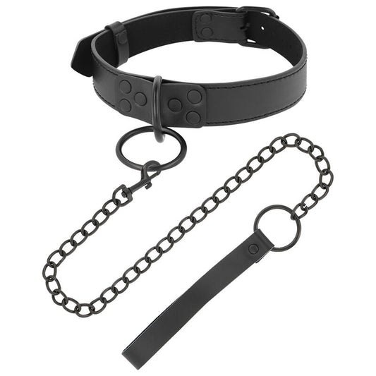 DARKNESS - BLACK NECKLACE WITH CHAIN - My naughty haven #