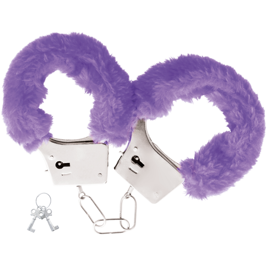 DARKNESS - LILAC LINED METAL HANDCUFFS - My naughty haven #