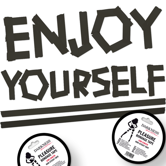 DARKNESS - NON-STICKY BLACK BONDAGE TAPE 15M - My naughty haven #