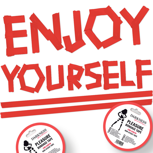 DARKNESS - NON-STICKY RED BONDAGE TAPE 15 M - My naughty haven #