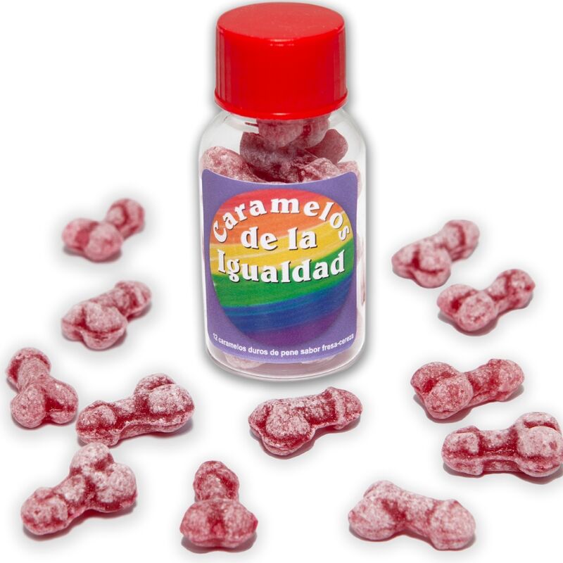 DIABLO PICANTE - 12 STRAWBERRY/CHERRY PENIS SHAPE EQUALITY CANDIES - My naughty haven #