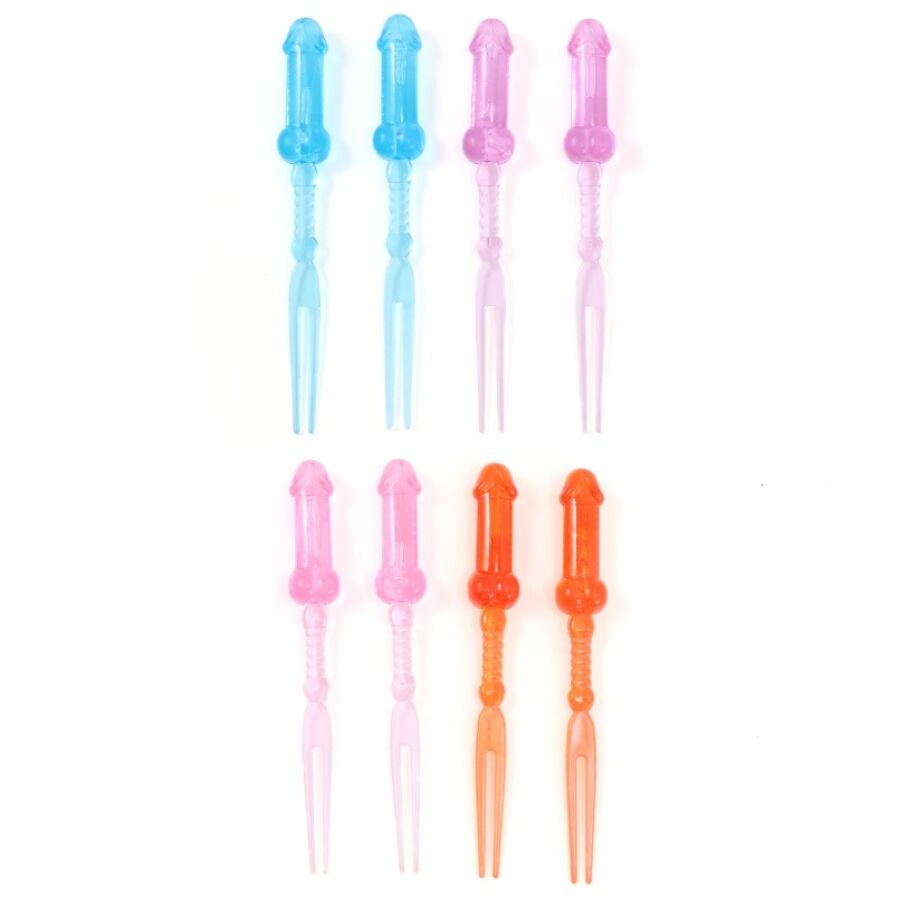 DIABLO PICANTE - COLORED PENIS SKEWERS 8 UNITS - My naughty haven #