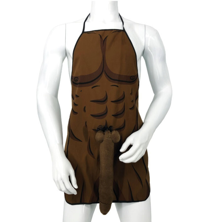 DIABLO PICANTE - MUSCULAR APRON WITH 3D PENIS IN BROWN TONE - My naughty haven #