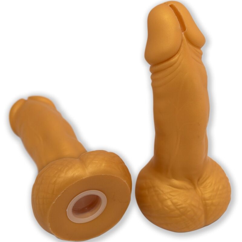 DIABLO PICANTE - PENIS SHAPED PIGGY BANK 22.5 CM GOLD - My naughty haven #